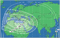 Express-AM22 at 53 degrees East map