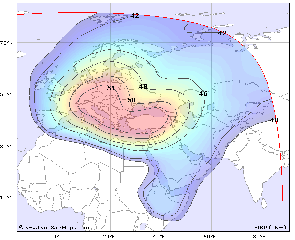 W3B at 7 degrees East map